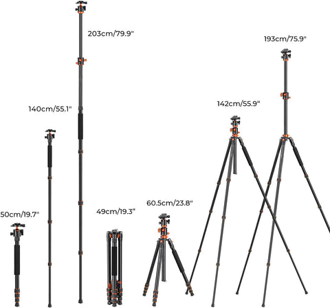 K&F Concept 74 inch Camera Tripod